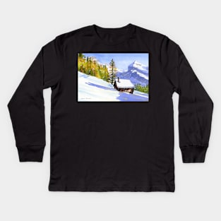 Swiss mountain chalet Kids Long Sleeve T-Shirt